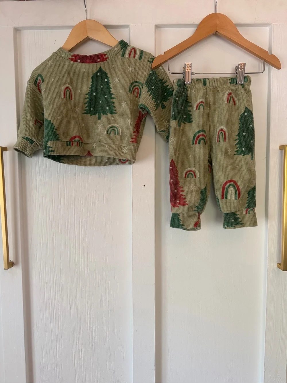 MiniOlie Two -Piece Rainbow Holiday Set, Size 6-12 MO